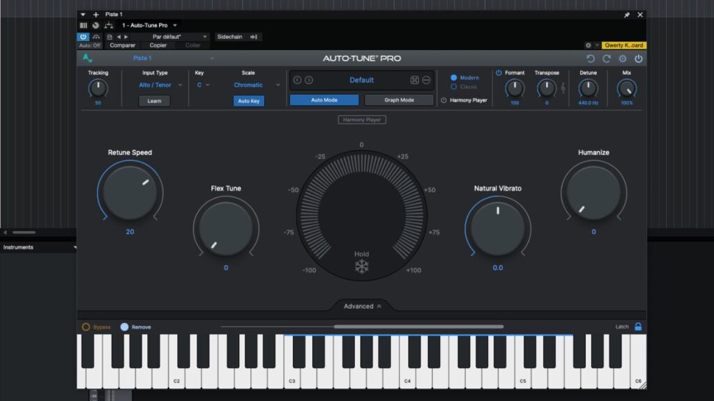 réglages-auto-tune toutes les options de l'auto-tune